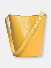 Load image into Gallery viewer, Bucket Bag Mustard Croc