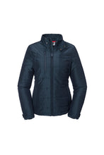 Load image into Gallery viewer, Russell Womens/Ladies Cross Padded Jacket (French Navy)