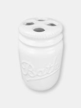 Load image into Gallery viewer, 4 Piece Dolomite Mason Jar Bath Set, White