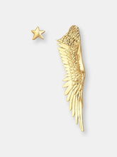 Load image into Gallery viewer, Angel Wing And Star Stud Earrings