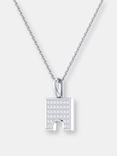 Load image into Gallery viewer, City Arches Square Diamond Pendant in Sterling Silver
