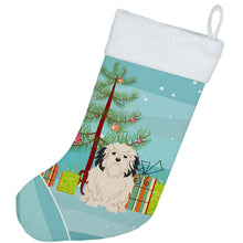Load image into Gallery viewer, Merry Christmas Tree Lowchen Christmas Stocking