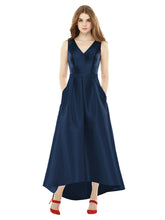 Load image into Gallery viewer, Sleeveless Pleated Skirt High Low Dress with Pockets - D723