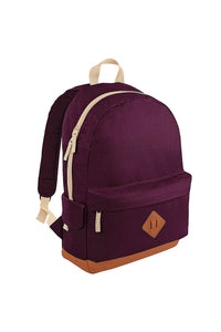 Bagbase Heritage Retro Backpack/Rucksack/Bag (18 Litres) (Pack of 2) (Burgundy) (One Size)