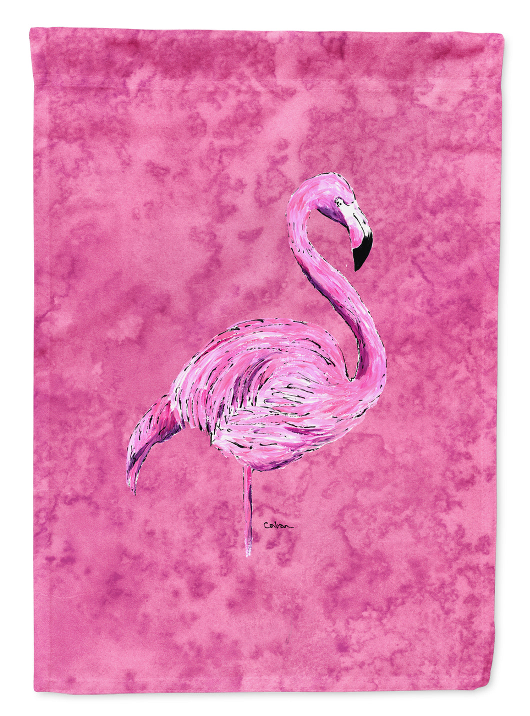 Flamingo on Pink Garden Flag 2-Sided 2-Ply
