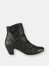 Load image into Gallery viewer, Womens/Ladies Emma Button Ankle Boot - Black