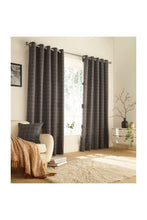 Load image into Gallery viewer, Furn Ellis Ringtop Eyelet Curtains (Gray) (90 x 90 in)