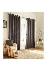 Furn Ellis Ringtop Eyelet Curtains (Gray) (90 x 90 in)