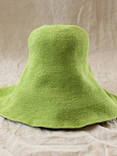 Load image into Gallery viewer, Bloom Crochet Sun Hat In Lime Green