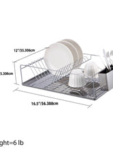 Load image into Gallery viewer, Chrome Plated Steel Dish Rack with Tray