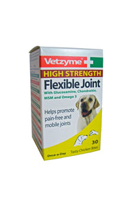 Vetzyme High Strength Flexible Joint Tablets For Dogs (Pack of 30) (May Vary) (One Size)
