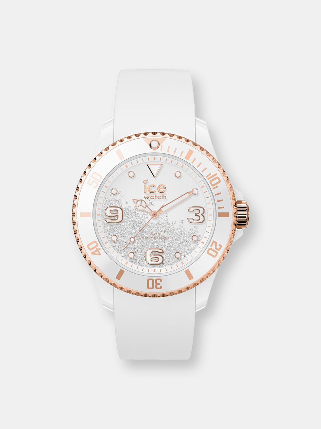 Ice-Watch Women's Crystal 017248 White Silicone Quartz Fashion Watch
