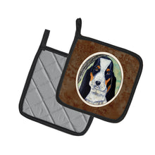 Load image into Gallery viewer, Basset Hound on the branch Pair of Pot Holders