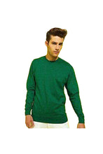 Load image into Gallery viewer, Mens Cotton Rich Twisted Yarn Sweatshirt - Kelly/Black