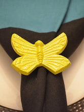 Load image into Gallery viewer, Vibhsa Butterfly Yellow Napkin Rings Set Of 4