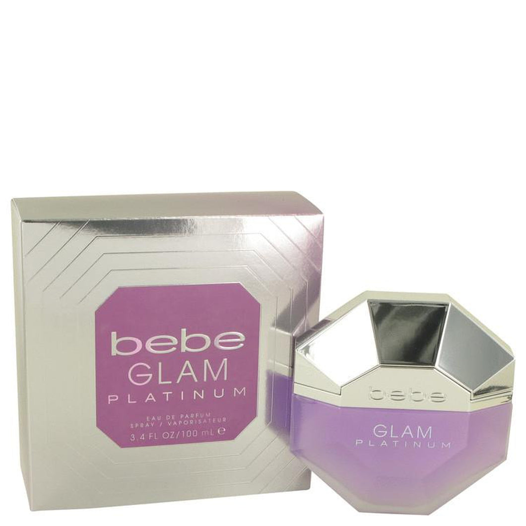 Bebe Glam Platinum by Bebe Eau De Parfum Spray 3.4 oz