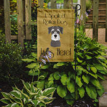 Load image into Gallery viewer, Schnauzer Spoiled Dog Lives Here Garden Flag 2-Sided 2-Ply
