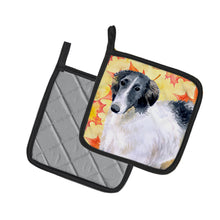 Load image into Gallery viewer, Borzoi Fall Pair of Pot Holders