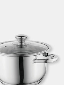 BergHOFF Essentials Gourmet 6Pc 18/10 Stainless Steel Cookware Set, Stainless Steel Handles