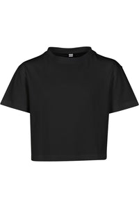 Girls Cropped T-Shirt - Black