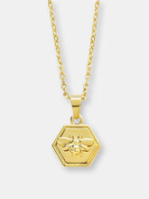 Load image into Gallery viewer, Hexagon Bee Pendant Necklace