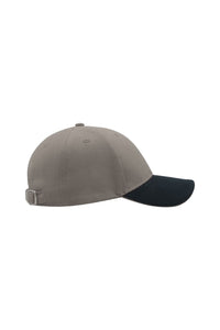 Liberty Sandwich Heavy Brush Cotton 6 Panel Cap - Pack of 2 In Grey/Navy