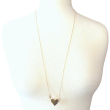 Load image into Gallery viewer, Jille Bean 36&quot; Double Hearts Pendant 14K Gold Plated Brass