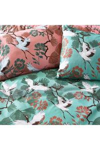 Botanical Duvet Set - Duck Egg Blue (King) (UK - Superking)