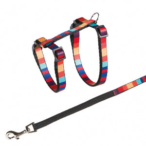 Trixie Cat Harness And Lead Set (Multicolored) (9.84in - 17.72in)