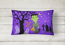 Load image into Gallery viewer, 12 in x 16 in  Outdoor Throw Pillow Halloween Frankie Frankenstein Canvas Fabric Decorative Pillow