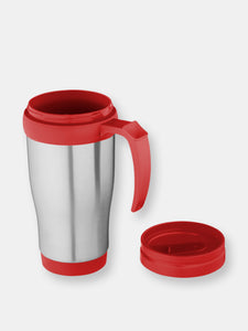 Bullet Sanibel Insulated Mug (Pack of 2) (Silver/Red) (4.7 x 7.1 x 3.1 inches)