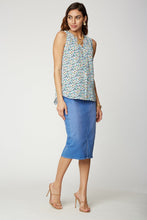 Load image into Gallery viewer, Sleeveless Pintuck Blouse - Ditsy Springs