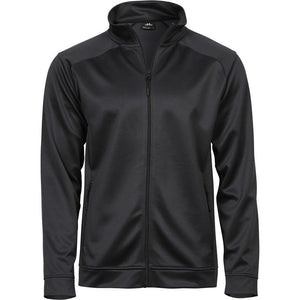 Tee Jays Mens Performance Zip Sweat Jacket (Black)