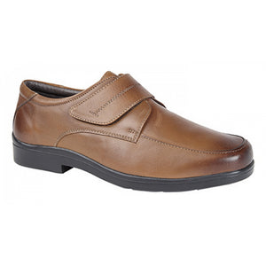 Mens Touch Fastening Mudguard Casual Shoes - Brown