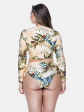 Load image into Gallery viewer, Plus Size High Waisted Bikini Bottom in Douro Print