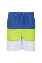 Load image into Gallery viewer, Boys Shaul III Swim Shorts - Nautical Blue/Electric Lime