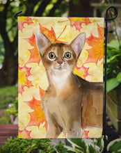 Load image into Gallery viewer, 11&quot; x 15 1/2&quot; Polyester Abyssinian Fall Leaves Garden Flag 2-Sided 2-Ply
