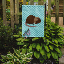 Load image into Gallery viewer, Coypu Nutria River Rat Blue Check Garden Flag 2-Sided 2-Ply