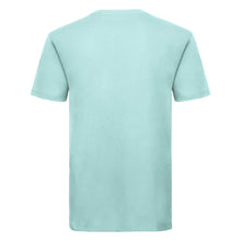 Load image into Gallery viewer, Russell Mens Organic Short-Sleeved T-Shirt (Aqua Blue)