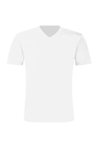 B&C Mens Exact V-Neck Short Sleeve T-Shirt (White)
