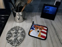 Load image into Gallery viewer, Jack Russell Terrier Patriotic Pair of Pot Holders