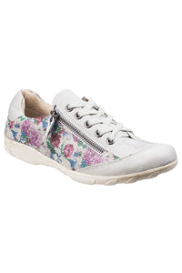 Womens/Ladies Juniper Lace Zip Up Casual Sneakers (Floral)