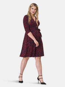 Perfect Wrap Dress  in Wild Cat Chili Pepper Red