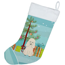 Load image into Gallery viewer, Merry Christmas Tree Poodle White Christmas Stocking