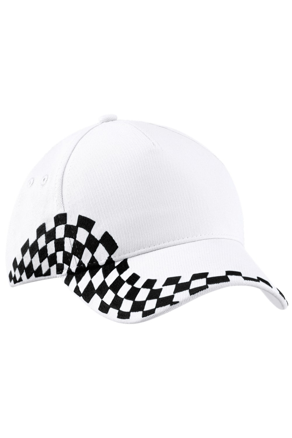 Beechfield Unisex Grand Prix Baseball Cap (White)