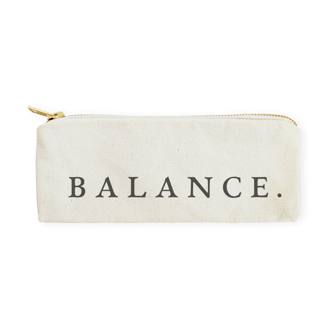 Balance Cotton Canvas Pencil Case and Travel Pouch