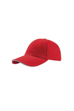 Load image into Gallery viewer, Liberty Sandwich Heavy Brush Cotton 6 Panel Cap (Pack Of 2) - Red