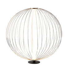 Load image into Gallery viewer, Nova of California Spokes Round Shade Desk Lamp | Ambient Light | Satin Nickel