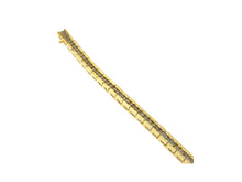Load image into Gallery viewer, 10K Yellow Gold Round Cut Champagne Diamond Bar Link Bracelet
