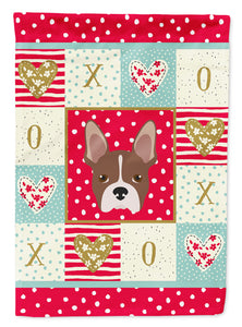 Boston Terrier Love Garden Flag 2-Sided 2-Ply